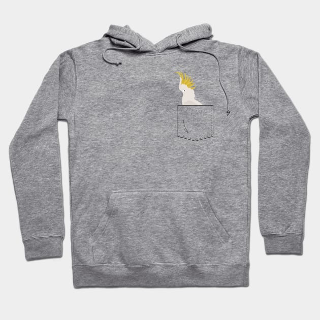 Cockatoo Parrot In Your Front Pocket Hoodie by Einstein Parrot